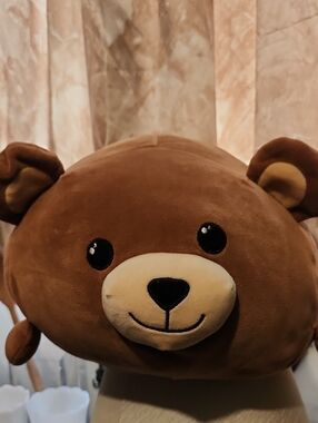 Smoochy Pals -Brown Teddy Bear Plush Pillow Stuffy